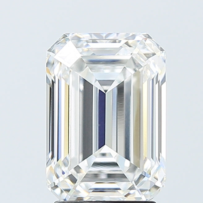 3.09 Carat Emerald Shaped, Ideal Cut, E Color, VVS2 Clarity, IGI Certified Lab Grown Diamond