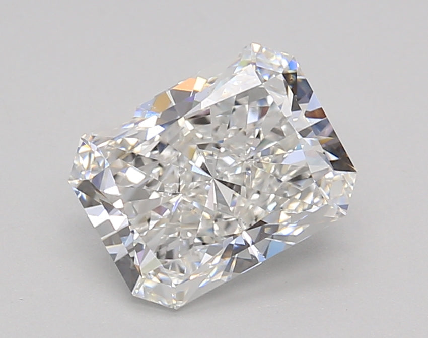 1.63 Carat Radiant Shaped, Excellent Cut, E Color, VS2 Clarity, IGI Certified Lab Grown Diamond