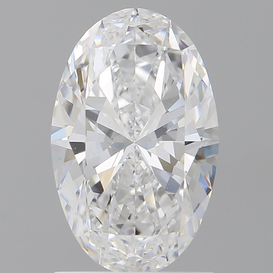 1.56 Carat Oval Shaped, Ideal Cut, D Color, VVS2 Clarity, IGI Certified Lab Grown Diamond