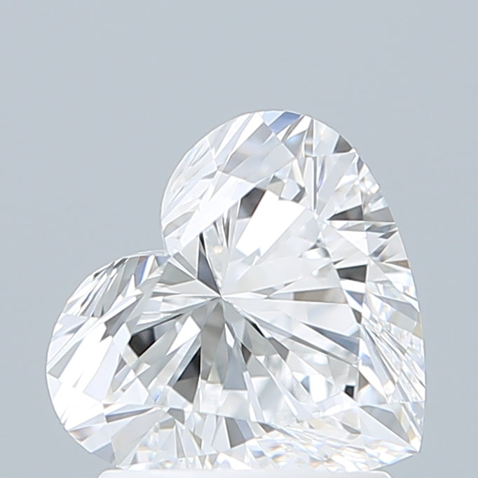 1.59 Carat Heart Shaped, Ideal Cut, D Color, VVS2 Clarity, IGI Certified Lab Grown Diamond