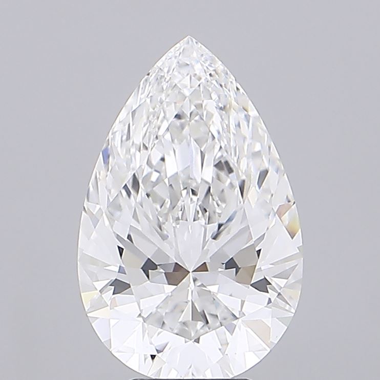 6.04 Carat Pear Shaped, Ideal Cut, E Color, VVS2 Clarity, IGI Certified Lab Grown Diamond