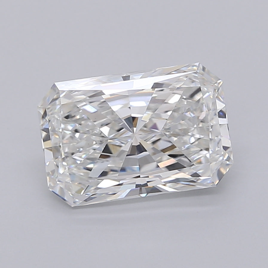 3.06 Carat Radiant Shaped, Excellent Cut, E Color, VVS2 Clarity, IGI Certified Lab Grown Diamond