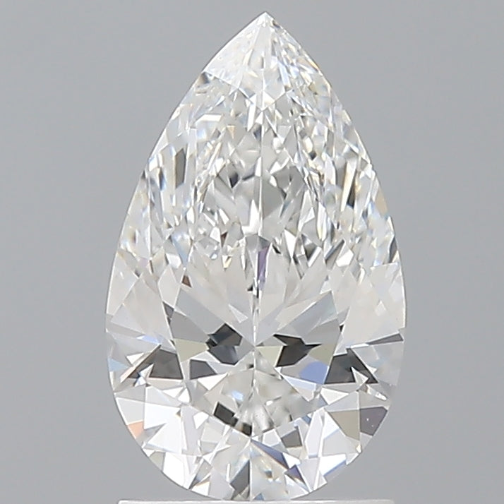 1.58 Carat Pear Shaped, Ideal Cut, E Color, VVS2 Clarity, IGI Certified Lab Grown Diamond