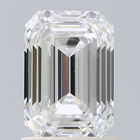 1.51 Carat Emerald Shaped, Ideal Cut, E Color, VS2 Clarity, IGI Certified Lab Grown Diamond