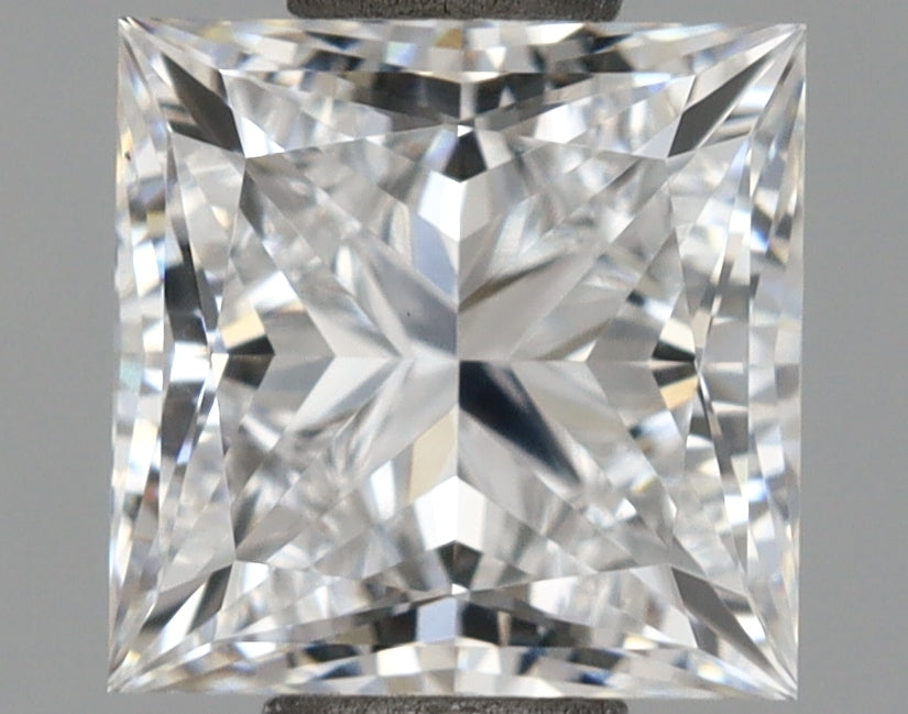 1.19 Carat Princess Shaped, Ideal Cut, D Color, VVS2 Clarity, IGI Certified Lab Grown Diamond
