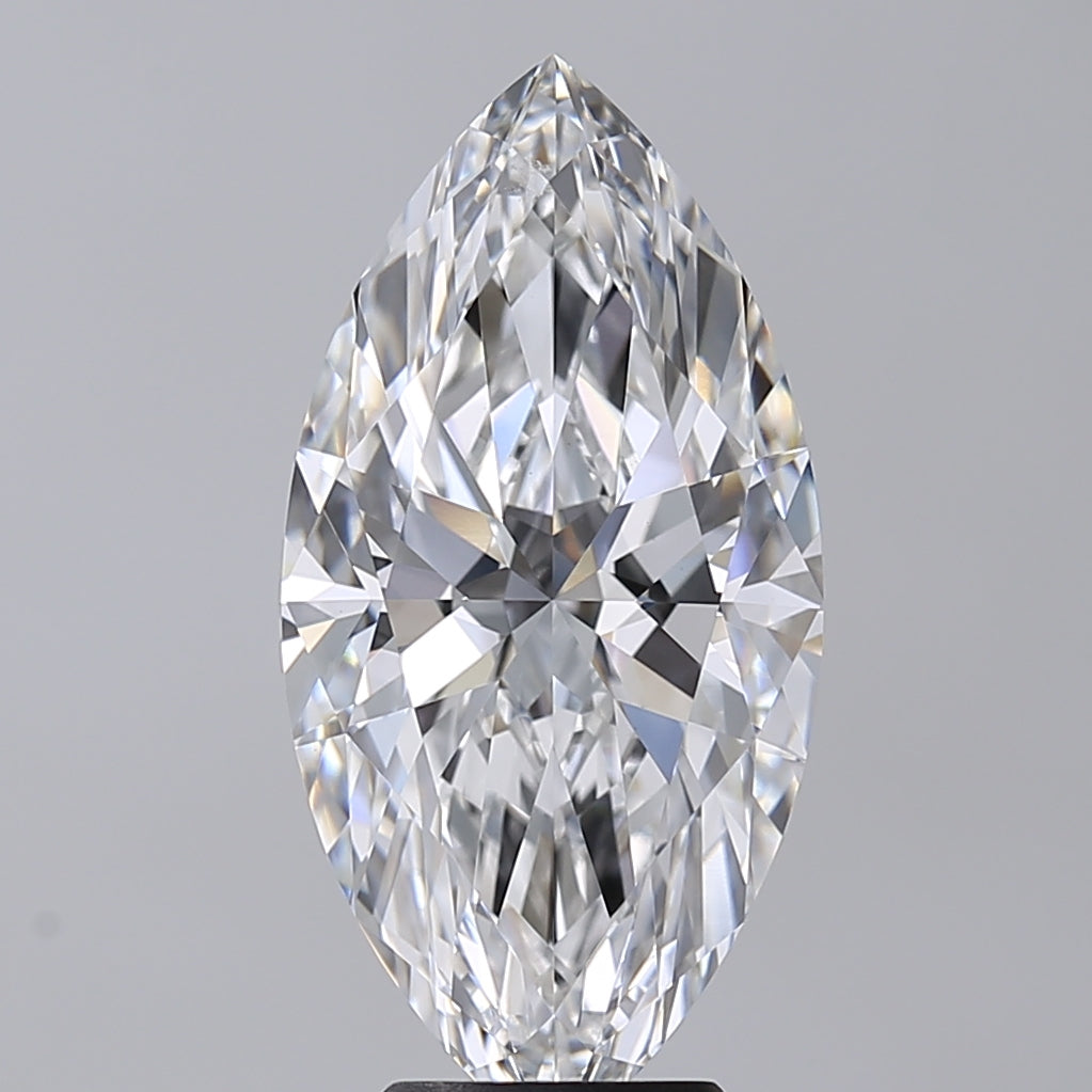 5.01 Carat Marquise Shaped, Excellent Cut, D Color, VVS2 Clarity, IGI Certified Lab Grown Diamond