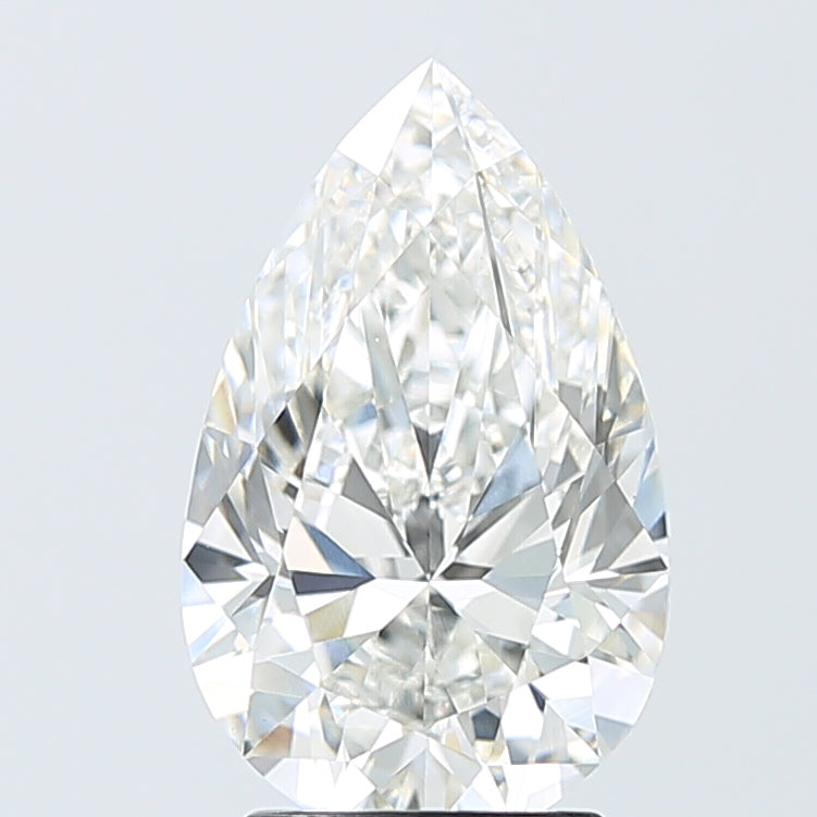 3.07 Carat Pear Shaped, Ideal Cut, F Color, VVS2 Clarity, IGI Certified Lab Grown Diamond