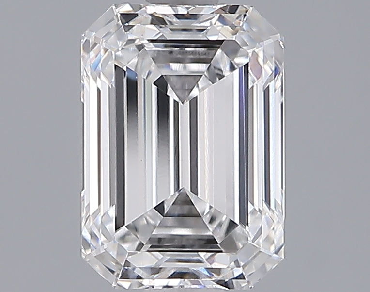 2.05 Carat Emerald Shaped, Ideal Cut, D Color, VVS2 Clarity, IGI Certified Lab Grown Diamond