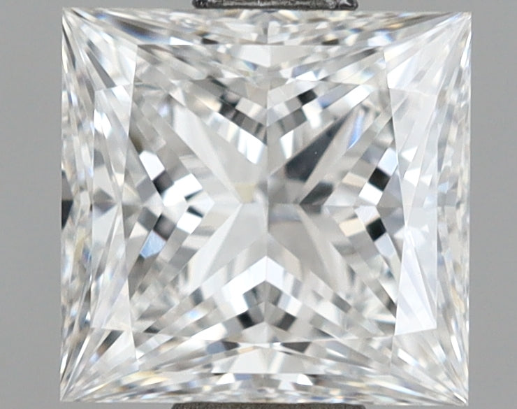 1.03 Carat Princess Shaped, Ideal Cut, D Color, VVS2 Clarity, IGI Certified Lab Grown Diamond