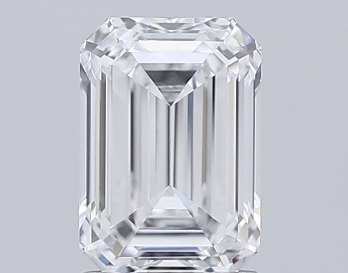 1.63 Carat Emerald Shaped, Ideal Cut, D Color, VVS1 Clarity, IGI Certified Lab Grown Diamond