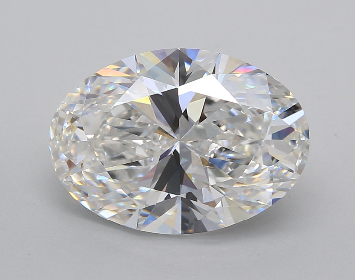5.00 Carat Oval Shaped, Excellent Cut, E Color, VVS2 Clarity, IGI Certified Lab Grown Diamond