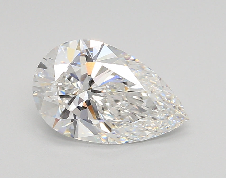 2.05 Carat Pear Shaped, Ideal Cut, D Color, VVS1 Clarity, IGI Certified Lab Grown Diamond