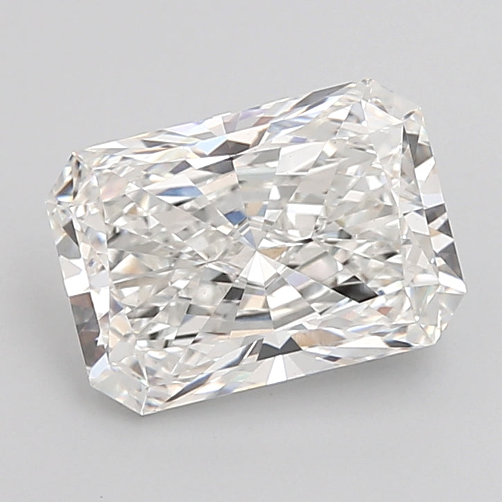 3.06 Carat Radiant Shaped, Ideal Cut, F Color, VVS2 Clarity, IGI Certified Lab Grown Diamond