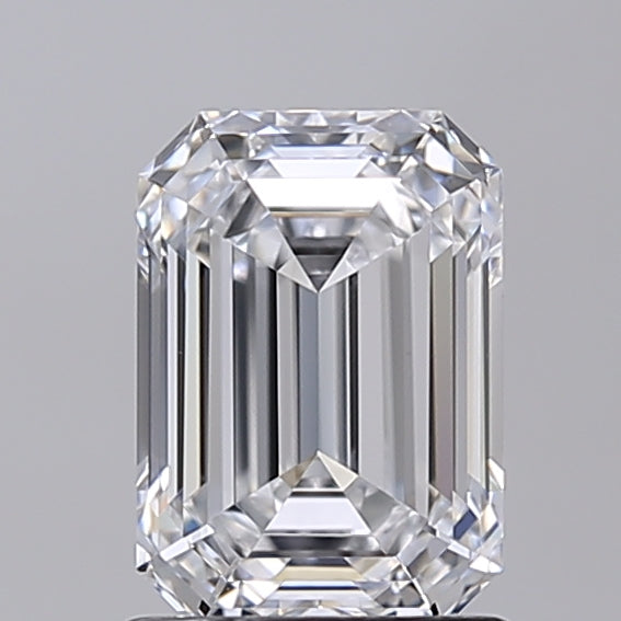 1.50 Carat Emerald Shaped, Excellent Cut, D Color, VVS2 Clarity, IGI Certified Lab Grown Diamond