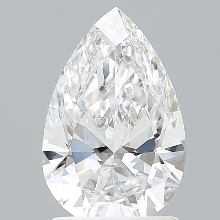 1.54 Carat Pear Shaped, Ideal Cut, E Color, VVS2 Clarity, IGI Certified Lab Grown Diamond