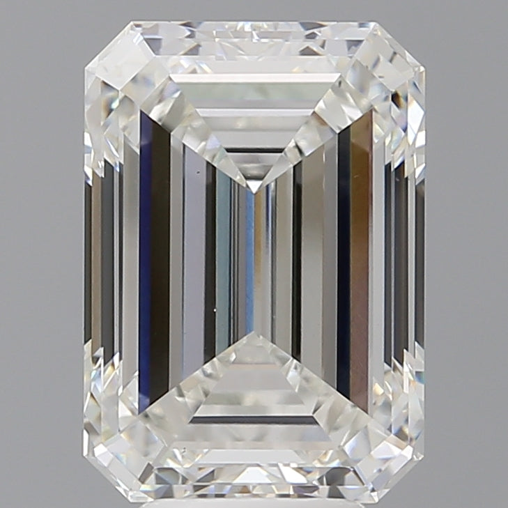 6.09 Carat Emerald Shaped, Ideal Cut, F Color, VS1 Clarity, IGI Certified Lab Grown Diamond