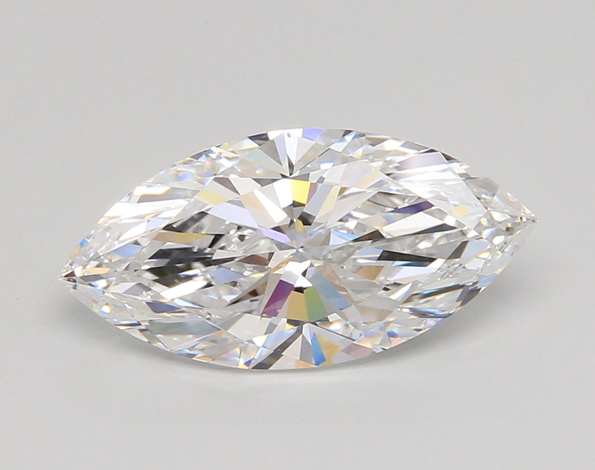 4.01 Carat Marquise Shaped, Ideal Cut, D Color, VS1 Clarity, IGI Certified Lab Grown Diamond