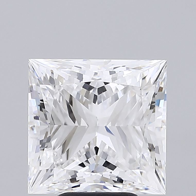 5.86 Carat Princess Shaped, Ideal Cut, E Color, VVS2 Clarity, IGI Certified Lab Grown Diamond