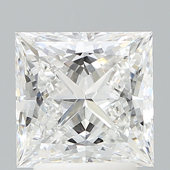 2.75 Carat Princess Shaped, Ideal Cut, E Color, VVS2 Clarity, IGI Certified Lab Grown Diamond