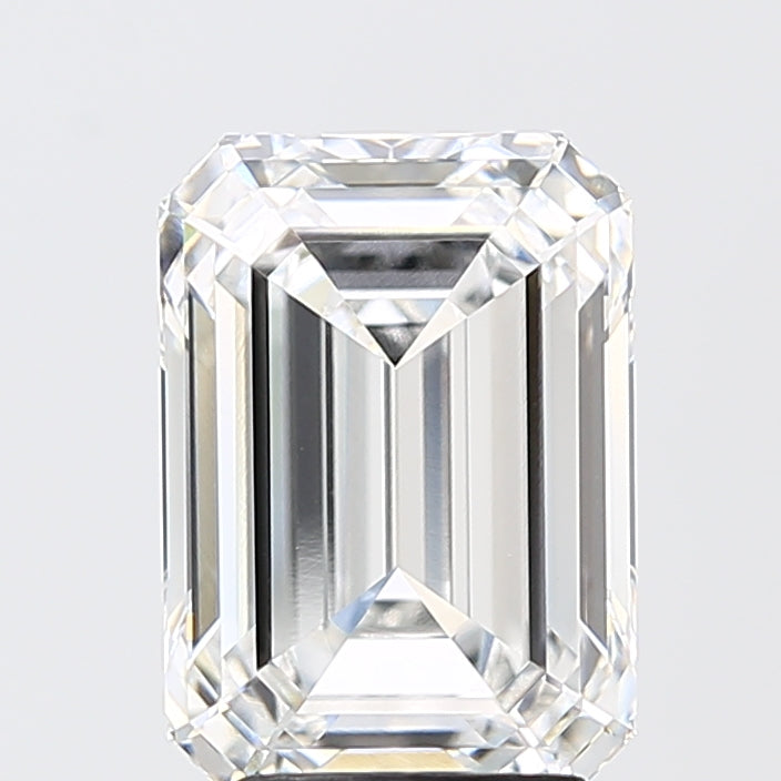 4.09 Carat Emerald Shaped, Ideal Cut, E Color, VVS2 Clarity, IGI Certified Lab Grown Diamond