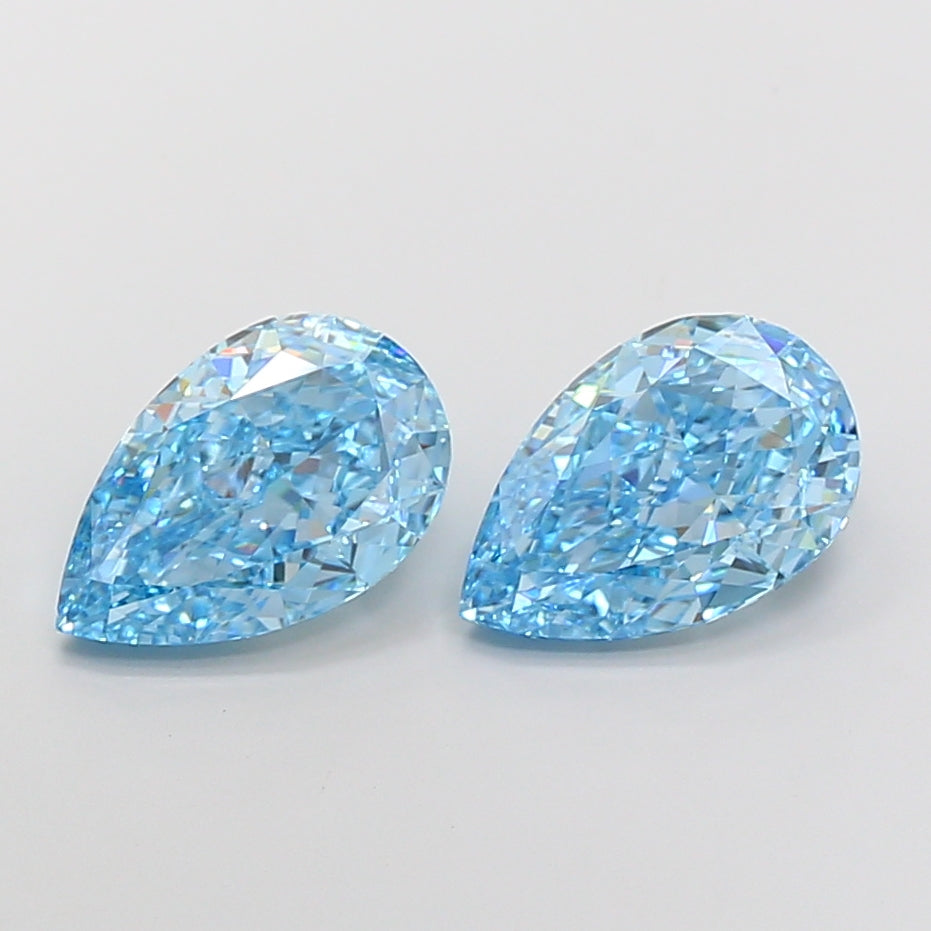 4.10 Carat Pear Shaped, Ideal Cut, VVS2 Clarity, IGI Certified Lab Grown Diamond