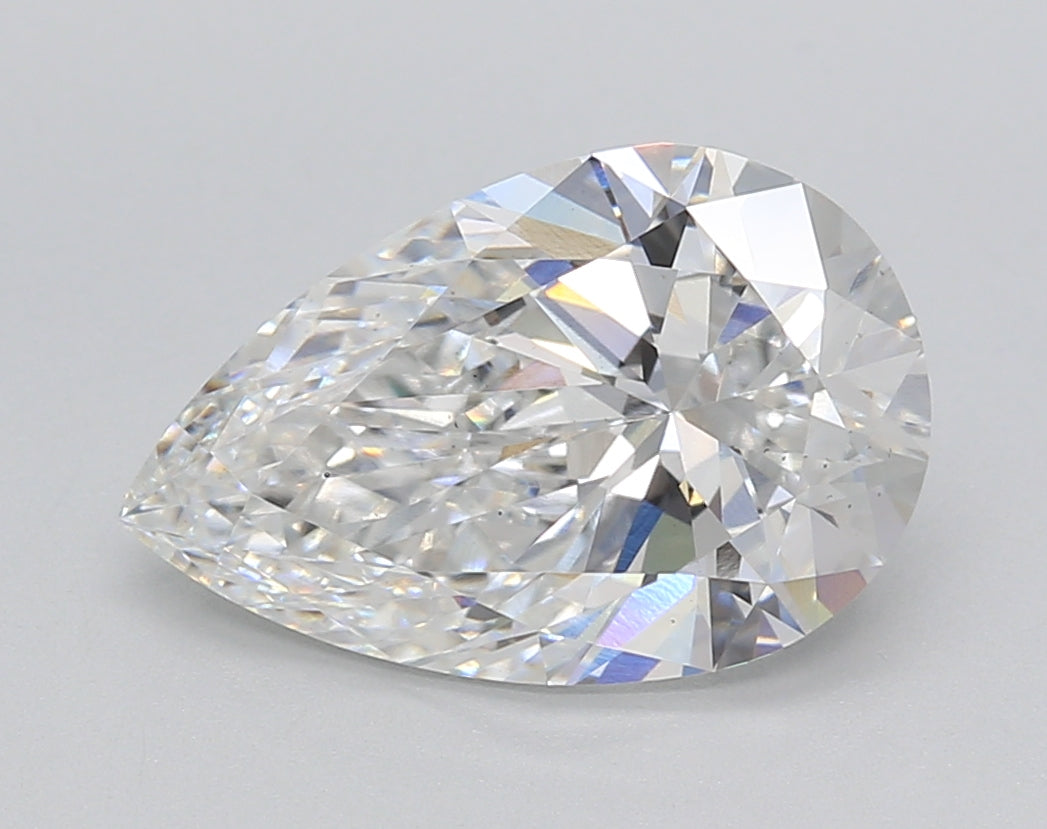 3.02 Carat Pear Shaped, Excellent Cut, E Color, VS1 Clarity, IGI Certified Lab Grown Diamond