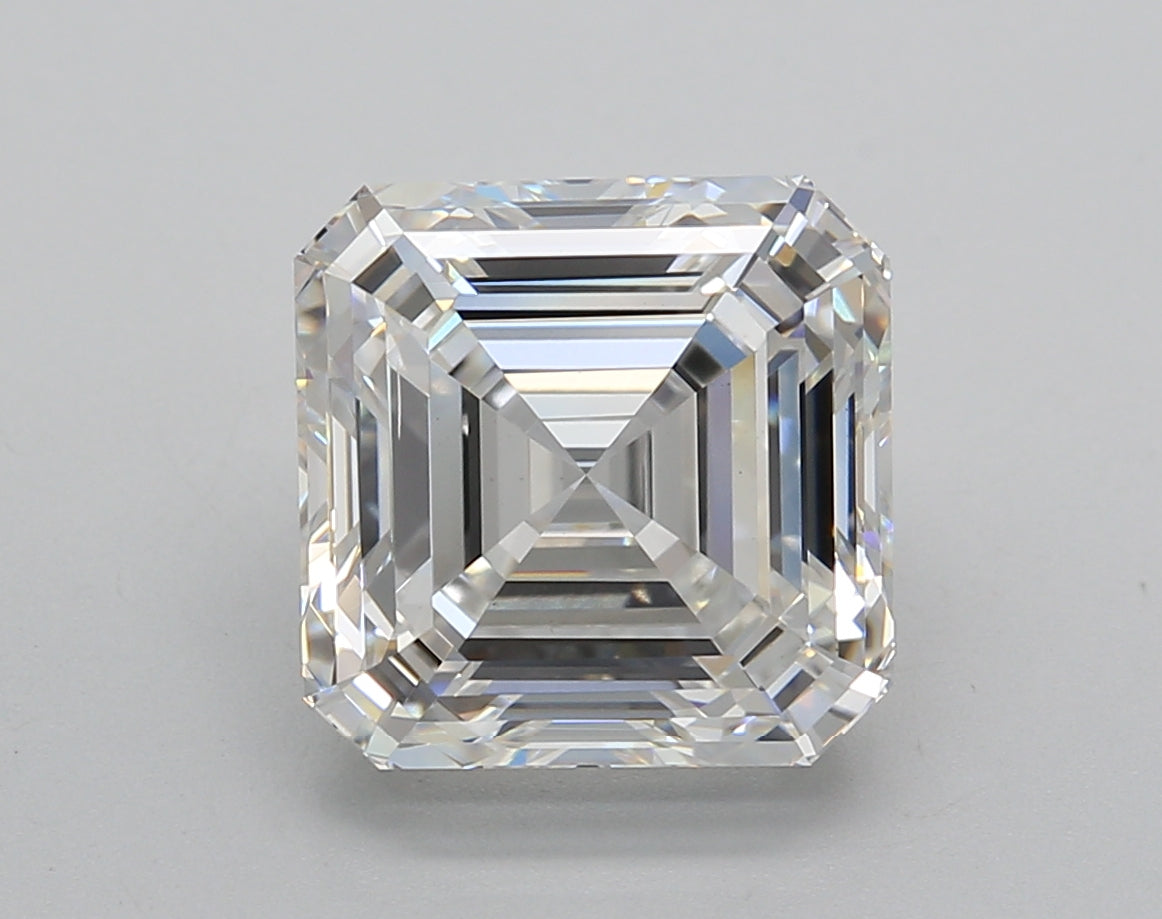 5.00 Carat Asscher Shaped, Excellent Cut, E Color, VS1 Clarity, IGI Certified Lab Grown Diamond