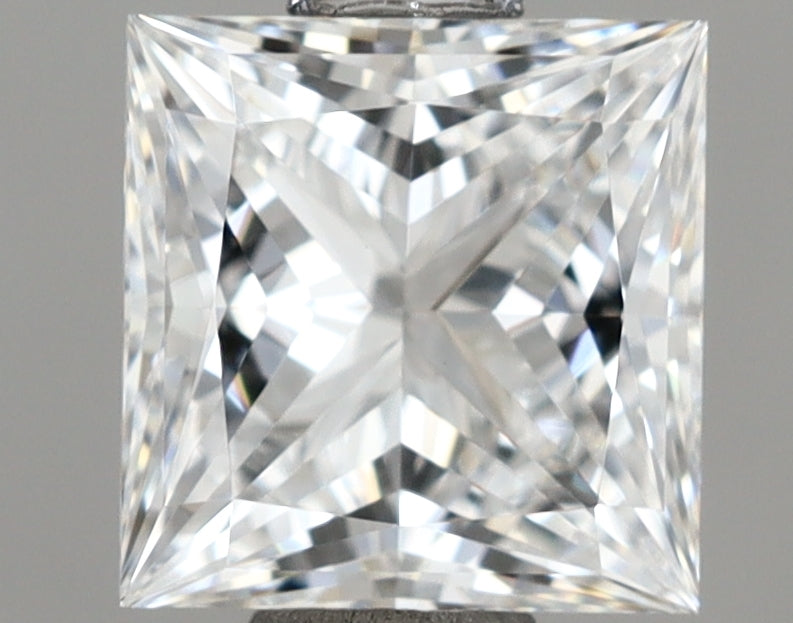 1.06 Carat Princess Shaped, Ideal Cut, D Color, VVS2 Clarity, IGI Certified Lab Grown Diamond