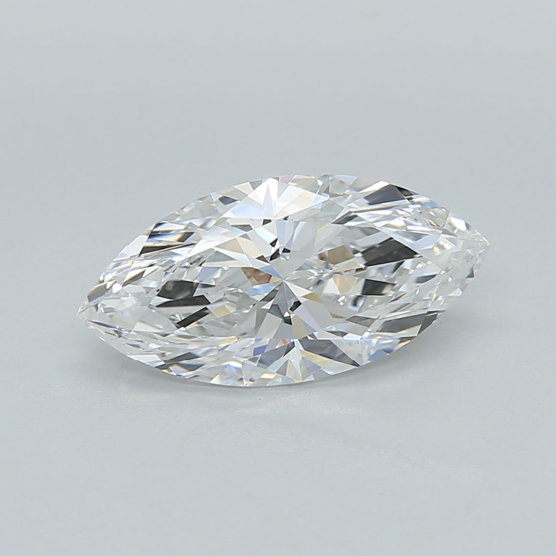 2.03 Carat Marquise Shaped, Ideal Cut, D Color, VVS2 Clarity, IGI Certified Lab Grown Diamond