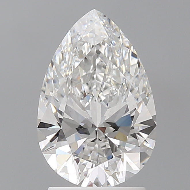 2.10 Carat Pear Shaped, Ideal Cut, E Color, VVS2 Clarity, IGI Certified Lab Grown Diamond