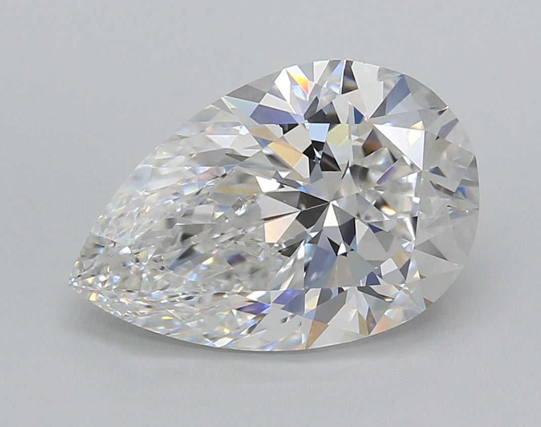 3.52 Carat Pear Shaped, Excellent Cut, E Color, VS2 Clarity, IGI Certified Lab Grown Diamond
