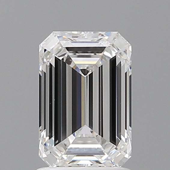1.58 Carat Emerald Shaped, Ideal Cut, D Color, VVS2 Clarity, IGI Certified Lab Grown Diamond