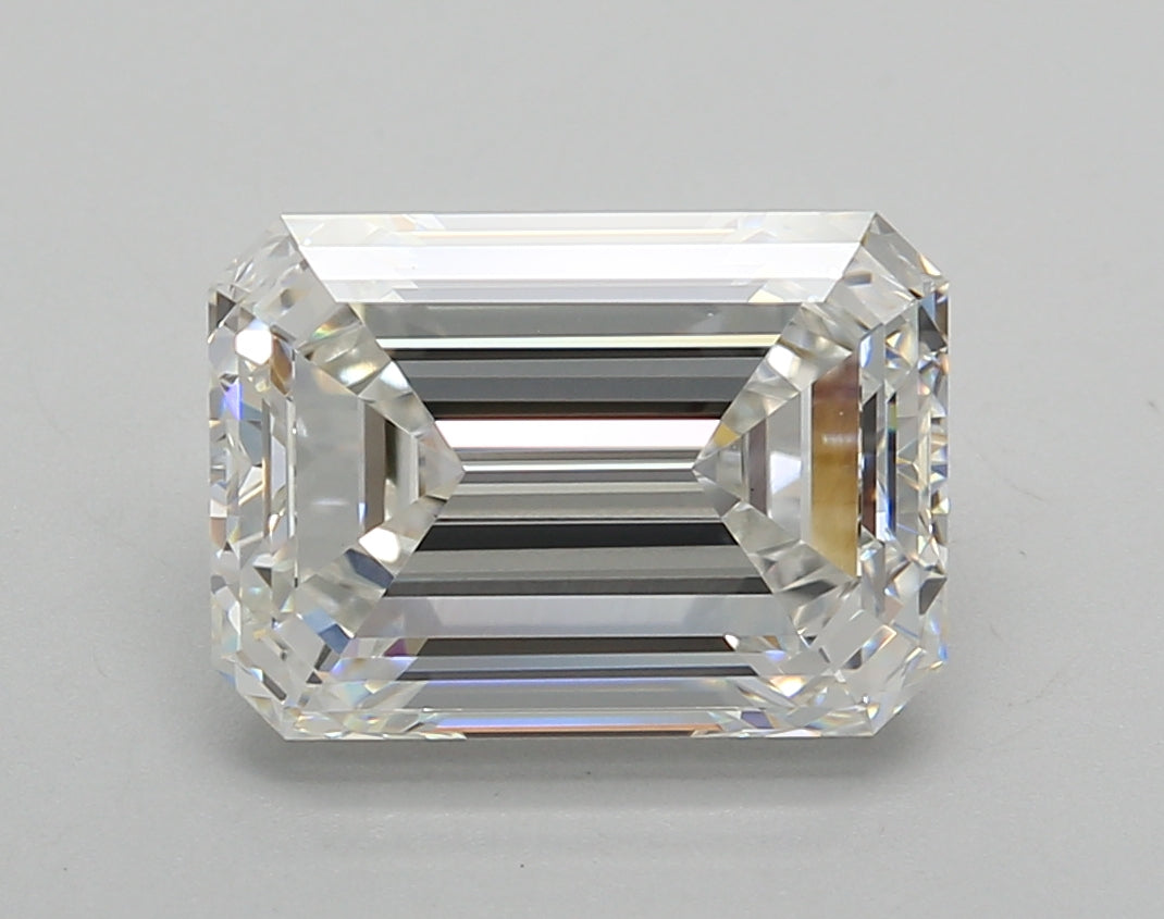 4.01 Carat Emerald Shaped, Excellent Cut, F Color, VVS2 Clarity, IGI Certified Lab Grown Diamond