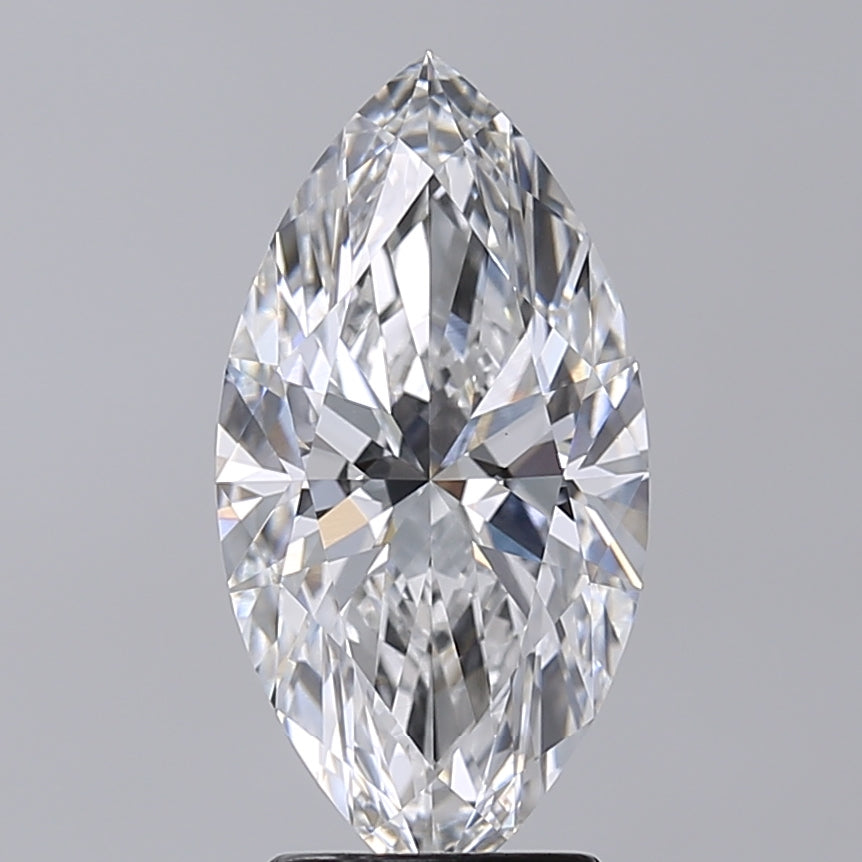 3.02 Carat Marquise Shaped, Excellent Cut, E Color, VVS2 Clarity, IGI Certified Lab Grown Diamond