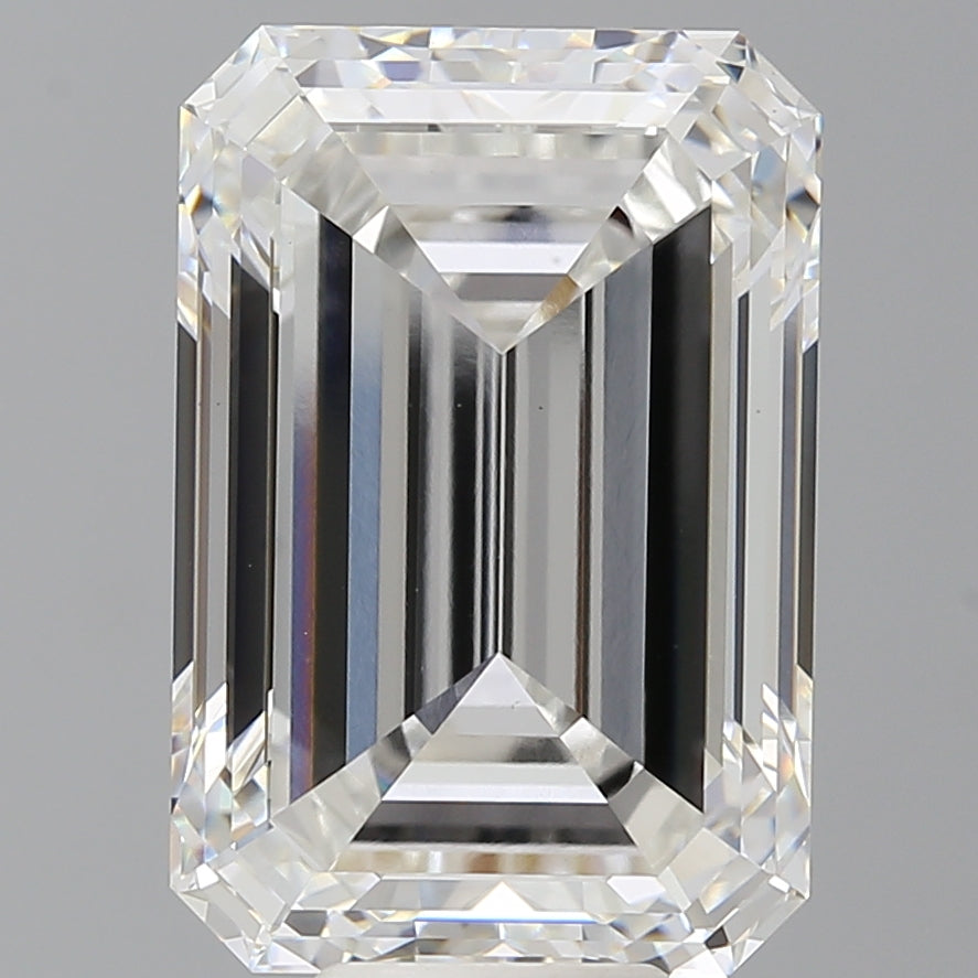 10.51 Carat Emerald Shaped, Ideal Cut, F Color, VVS2 Clarity, IGI Certified Lab Grown Diamond