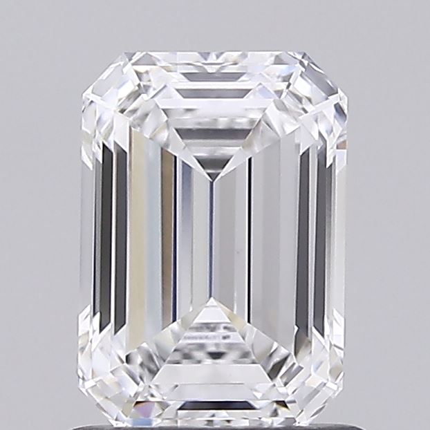 1.10 Carat Emerald Shaped, Ideal Cut, D Color, FL Clarity, IGI Certified Lab Grown Diamond