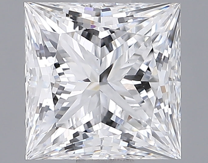 1.91 Carat Princess Shaped, Ideal Cut, E Color, VS1 Clarity, IGI Certified Lab Grown Diamond