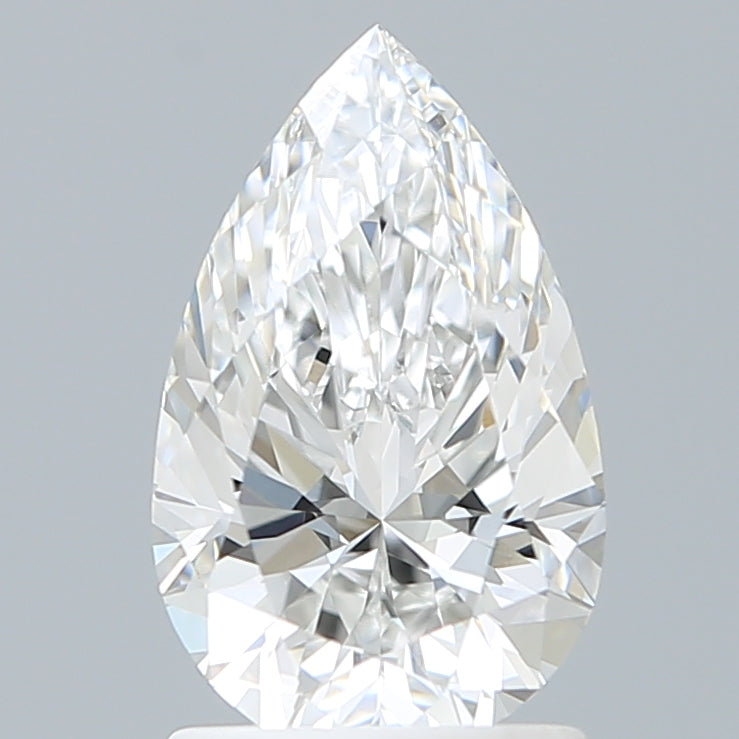 1.56 Carat Pear Shaped, Ideal Cut, E Color, VVS1 Clarity, IGI Certified Lab Grown Diamond