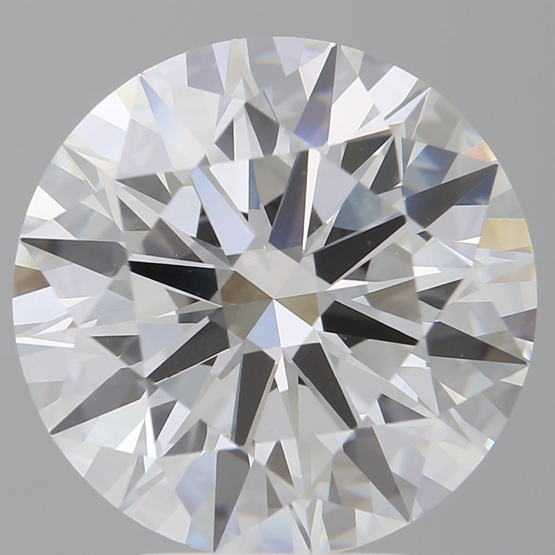 5.05 Carat Round Shaped, Ideal Cut, F Color, VVS2 Clarity, IGI Certified Lab Grown Diamond