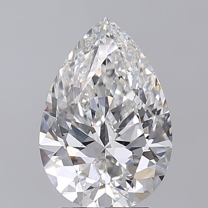 3.00 Carat Pear Shaped, Ideal Cut, F Color, VVS2 Clarity, IGI Certified Lab Grown Diamond
