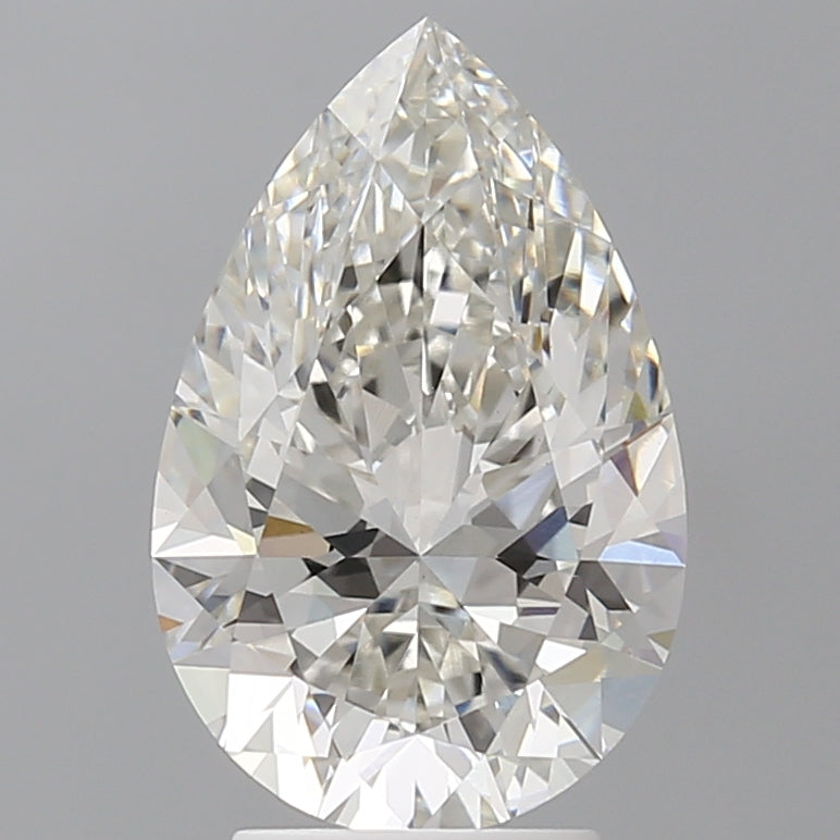 3.57 Carat Pear Shaped, Ideal Cut, F Color, VVS2 Clarity, IGI Certified Lab Grown Diamond