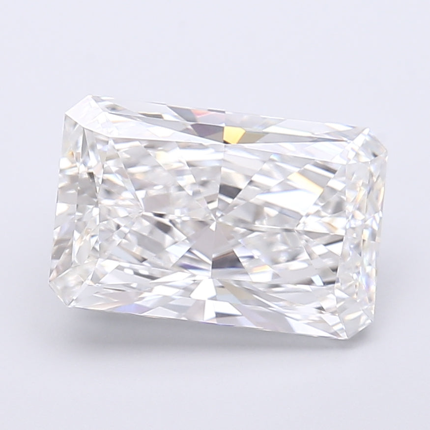 4.34 Carat Radiant Shaped, Very Good Cut, E Color, VVS2 Clarity, IGI Certified Lab Grown Diamond