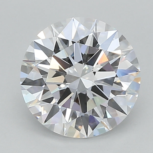 1.55 Carat Round Shaped, Ideal Cut, D Color, VVS2 Clarity, IGI Certified Lab Grown Diamond