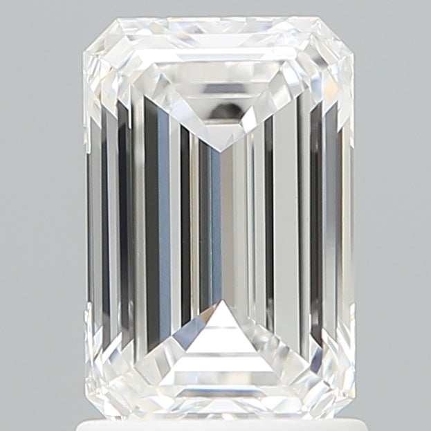 1.55 Carat Emerald Shaped, Ideal Cut, E Color, VVS2 Clarity, IGI Certified Lab Grown Diamond