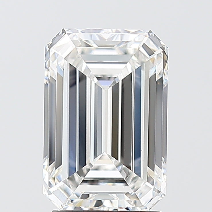 2.56 Carat Emerald Shaped, Ideal Cut, E Color, VS1 Clarity, IGI Certified Lab Grown Diamond