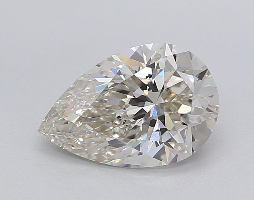 1.52 Carat Pear Shaped, Excellent Cut, H Color, VS1 Clarity, IGI Certified Lab Grown Diamond