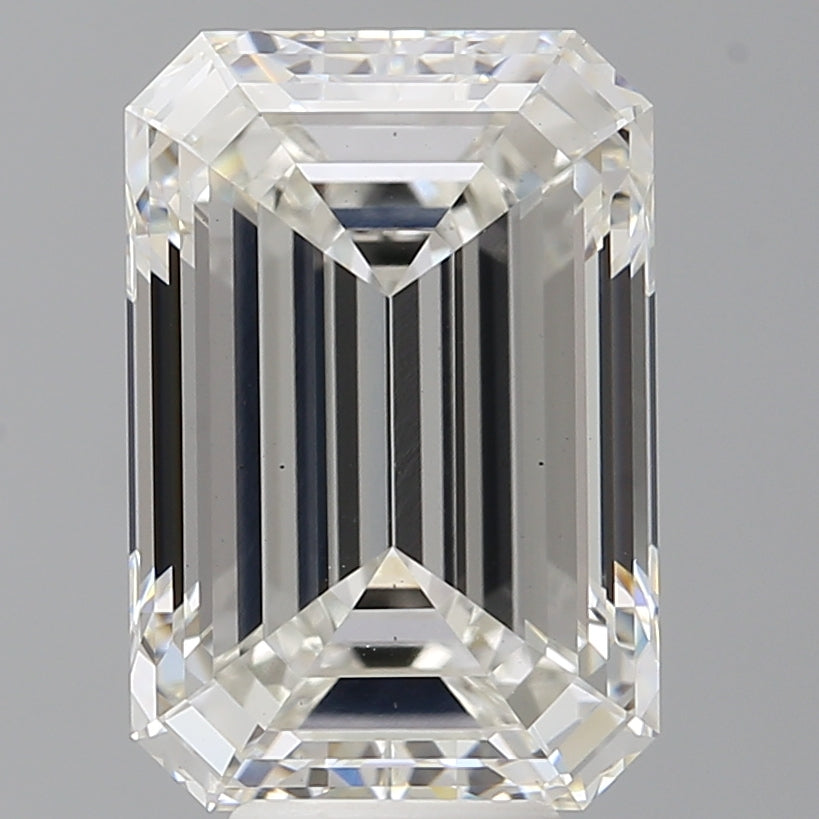7.59 Carat Emerald Shaped, Excellent Cut, F Color, VS2 Clarity, IGI Certified Lab Grown Diamond