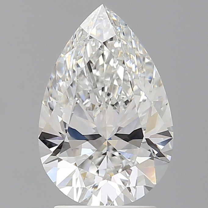 2.58 Carat Pear Shaped, Ideal Cut, E Color, VVS2 Clarity, IGI Certified Lab Grown Diamond