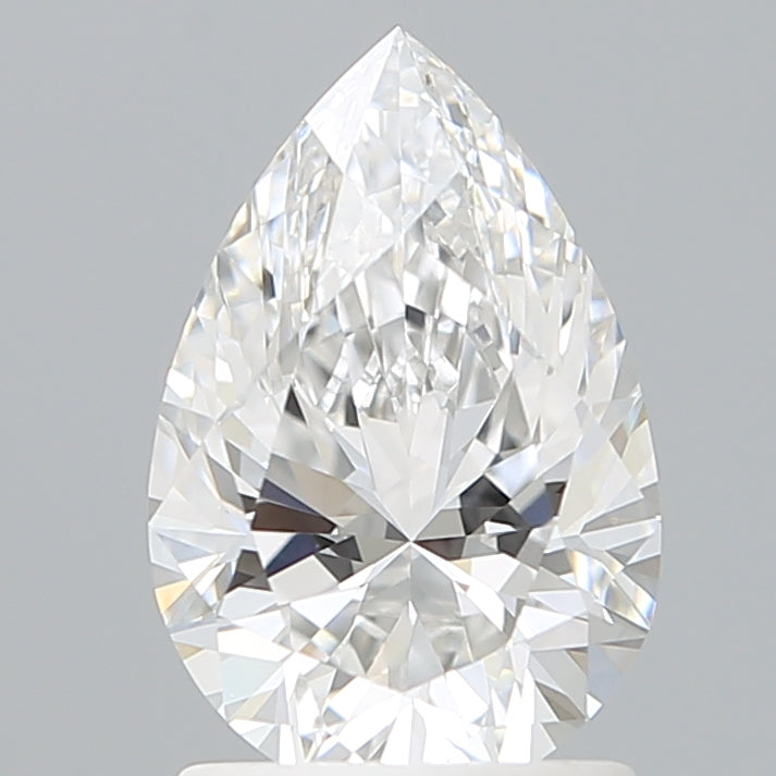 1.54 Carat Pear Shaped, Ideal Cut, E Color, VVS2 Clarity, IGI Certified Lab Grown Diamond