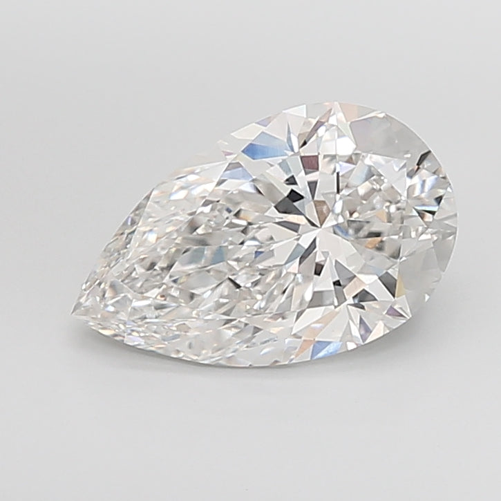 5.03 Carat Pear Shaped, Ideal Cut, F Color, VVS2 Clarity, IGI Certified Lab Grown Diamond